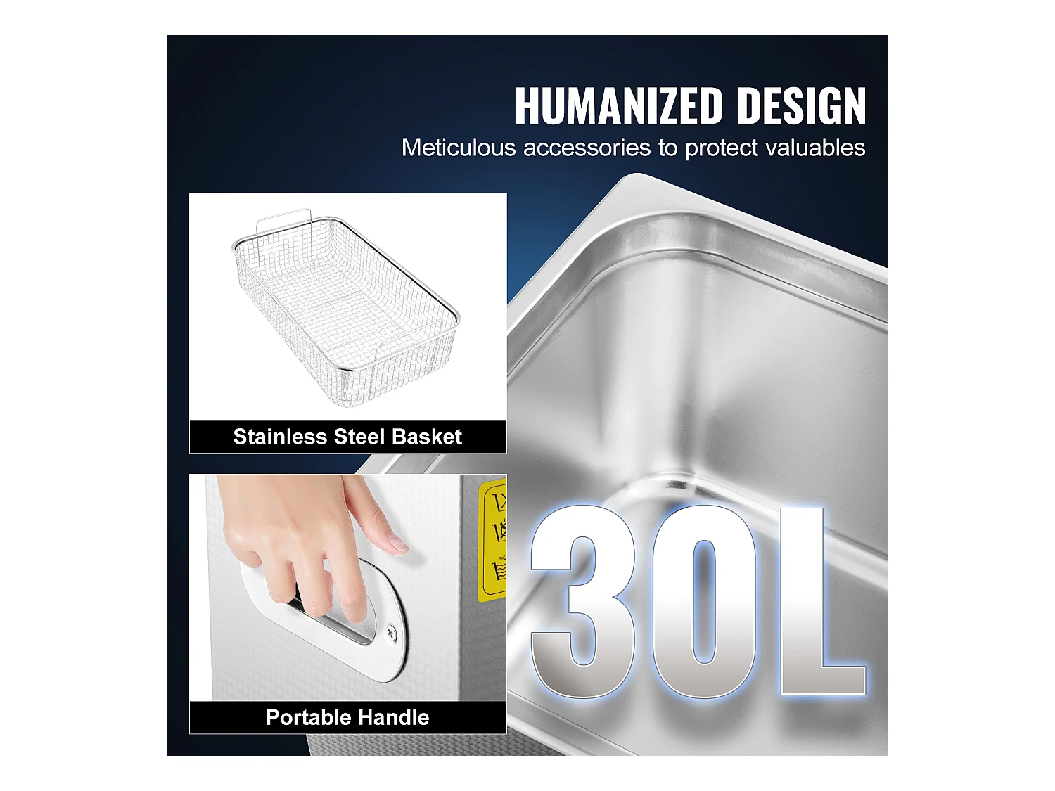 Ultraschallreiniger SucceBuy Ultraschallreiniger, 27,2 l, Professioneller Schallreinige, Digitaler Timer und Heizung