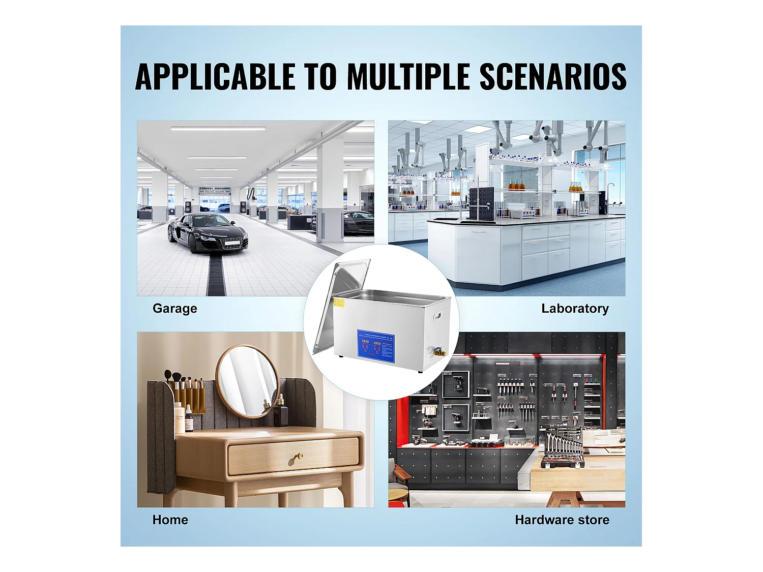 Ultraschallreiniger SucceBuy Ultraschallreiniger, 27,2 l, Professioneller Schallreinige, Digitaler Timer und Heizung
