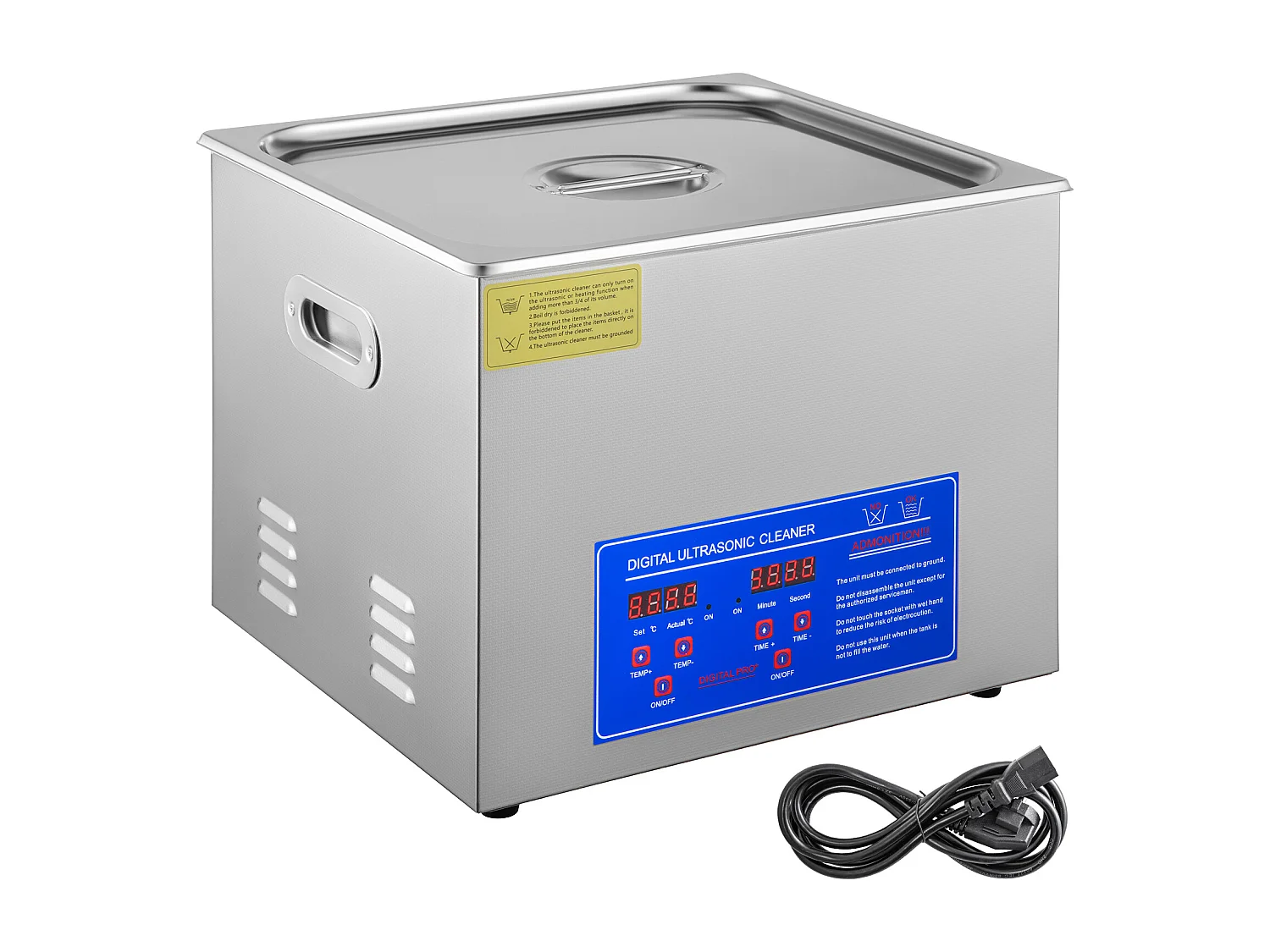 Nettoyeur Ultrasonique SucceBuy Nettoyeur Ultrasonique Numérique 15L, 360W, Acier Inoxydable, Minuterie de Chauffage