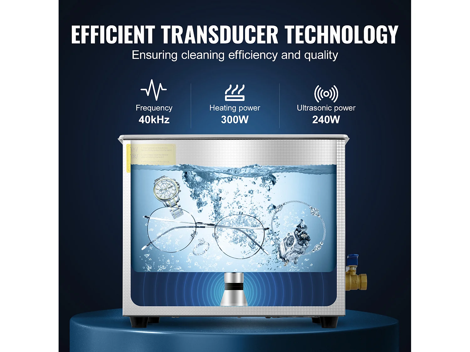 Ultraschallreiniger SucceBuy 9,5L Professional Ultraschall Sauberer, Digital Witz und Heizung, Edelstahl