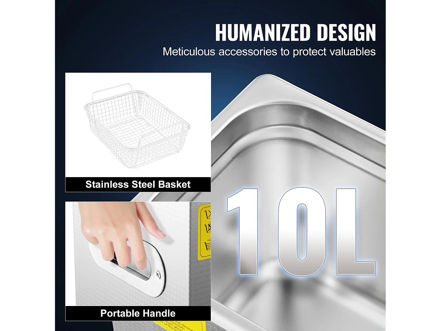 Ultraschallreiniger SucceBuy 9,5L Professional Ultraschall Sauberer, Digital Witz und Heizung, Edelstahl