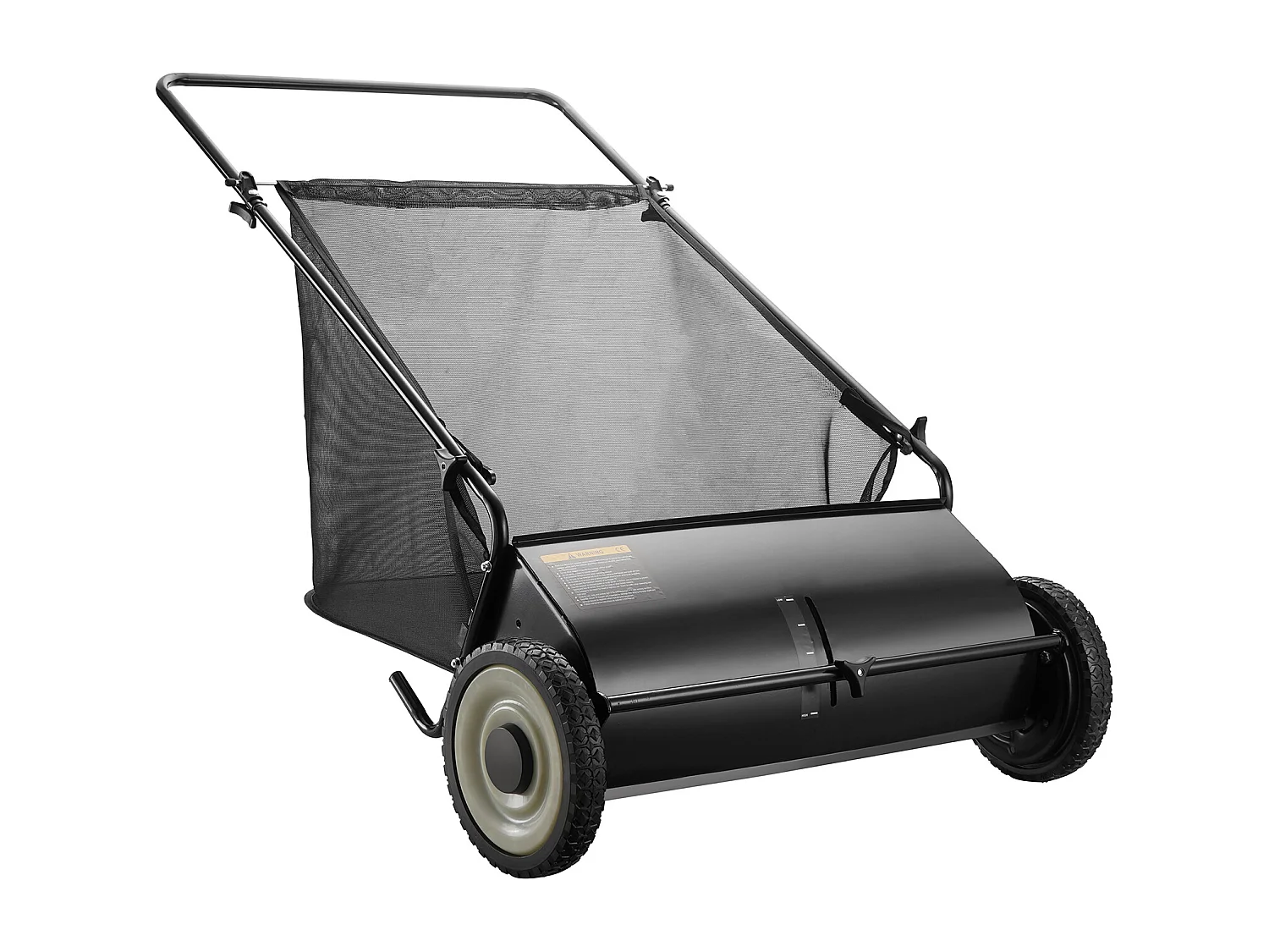 Balayeuse à Gazon SucceBuy de 26 Po, Ramasseur de Feuilles et D'herbe à Pousser, Capacité de 7 Pi3