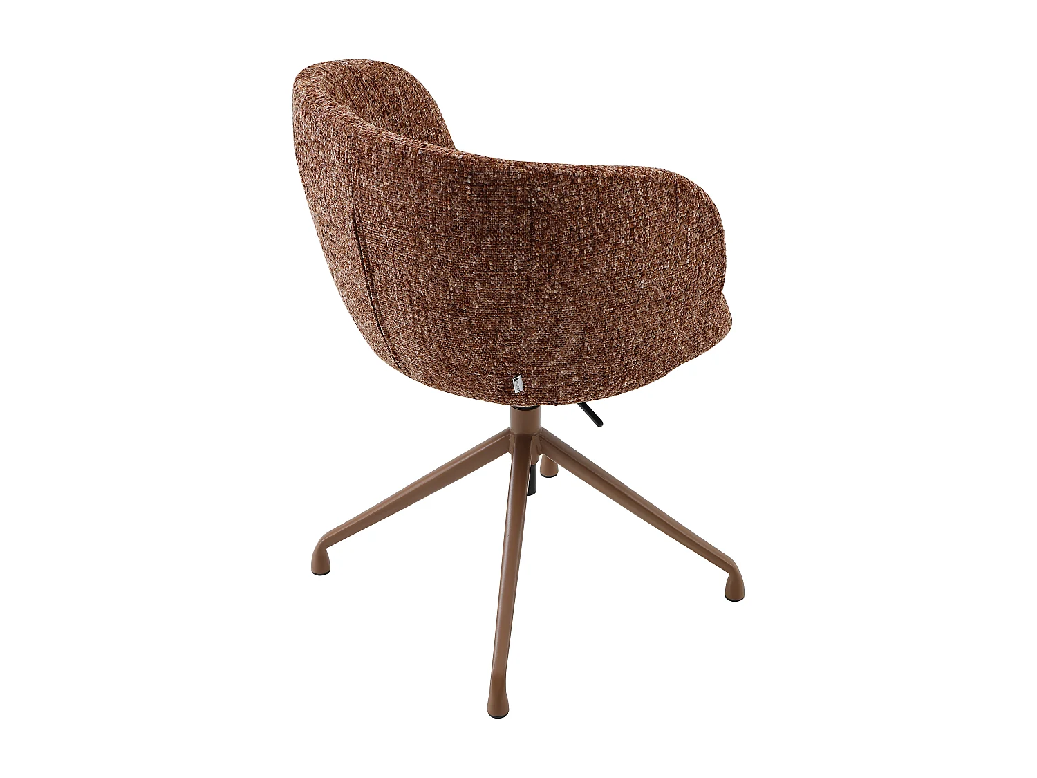 Chaise de bureau - Tissu texturé - Terracotta - Hauteur réglable - DUMALI