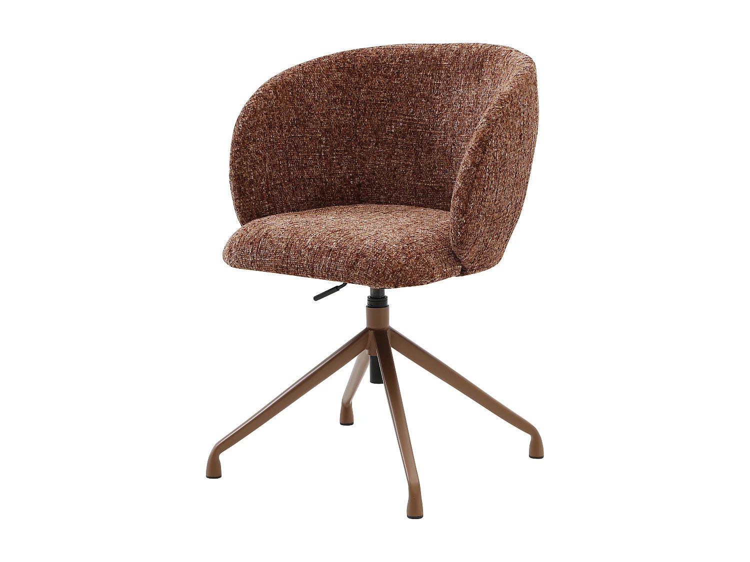 Sedia da ufficio - Tessuto strutturato - Terracotta - Altezza regolabile - DUMALI