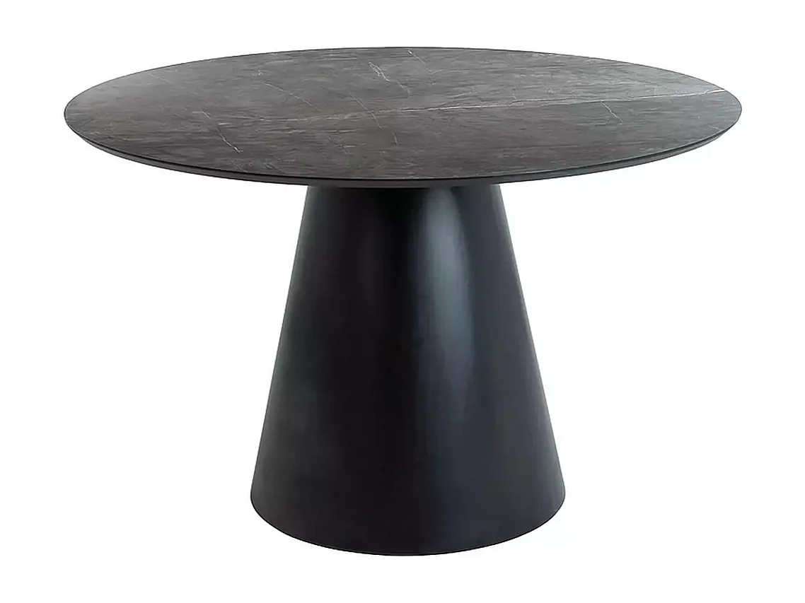 Table à manger Angel/matériau bois/ronde/Noir