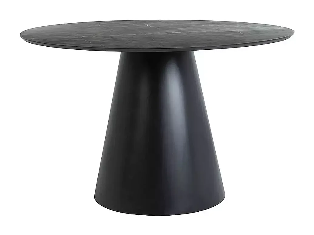 Table à manger Angel/matériau bois/ronde/Noir