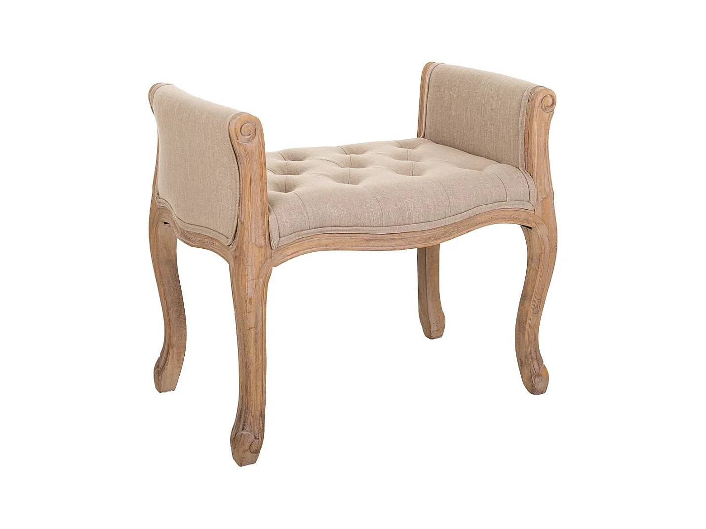 Banco de madera beige  71x 48x45/60 cm