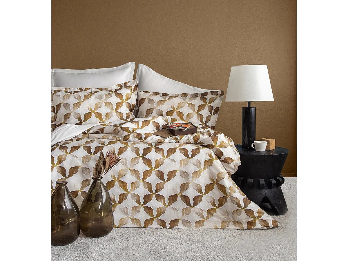 Parure de lit  2 personnes  240x220 cm satin de coton imprimé