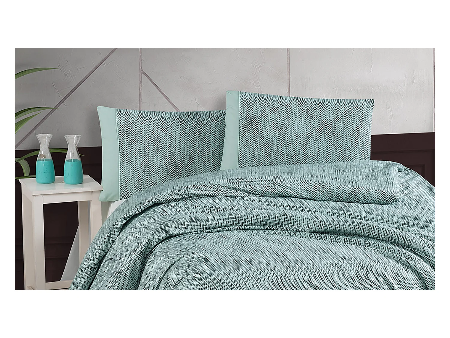 Parure de lit  2 personnes  240x220 cm coton imprimé