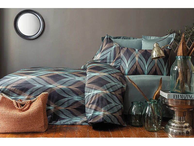 Jogo de cama para 2 pessoas 1 capa de edredão 240x220 cm+2 Fronhas 63x63 cm em cetim de algodão