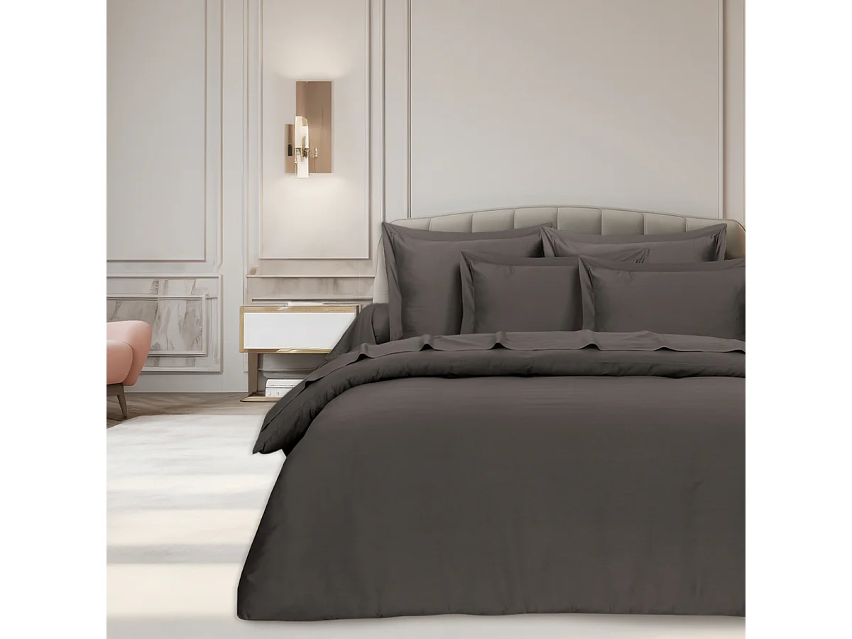 Set letto matrimoniale 260x240 cm+2 federe 63x63 cm in raso di cotone