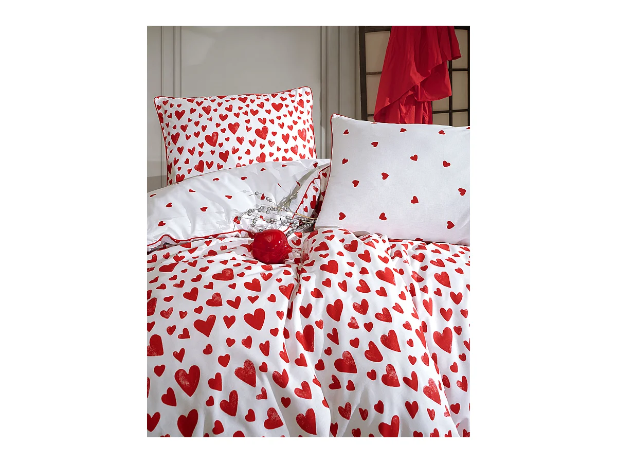 Parure de lit 1 personne 140x200 cm coton imprimé