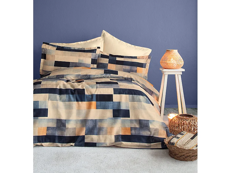 2 persoons beddengoed 240x220 cm+2 kussenslopen 63x63 cm katoensatijn