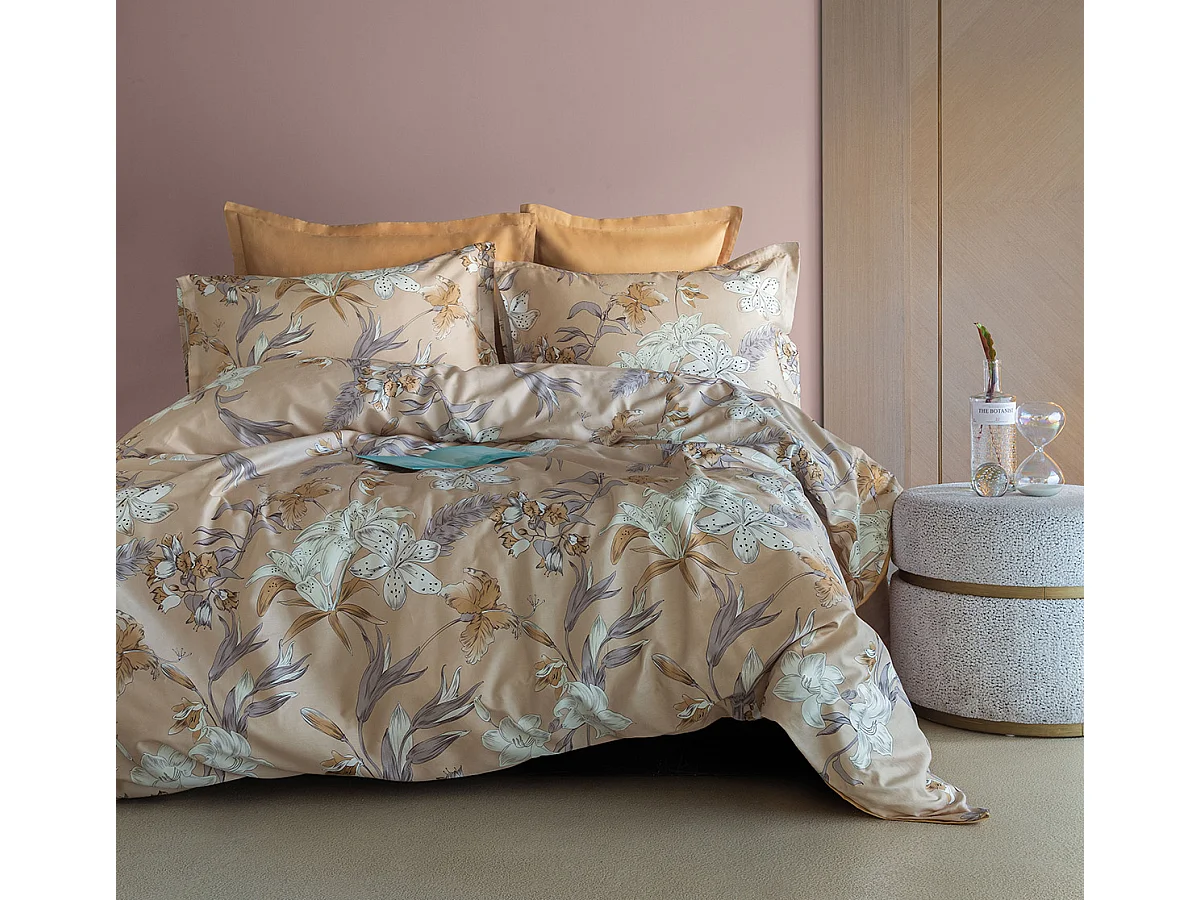 Set letto matrimoniale 240x220 cm+2 federe 63x63 cm in raso di cotone