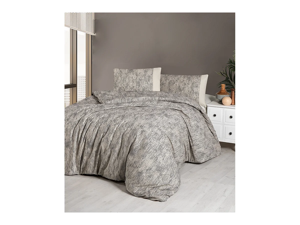 2 persoons beddengoed 240x220 cm+2 kussenslopen 65x65 cm in katoen