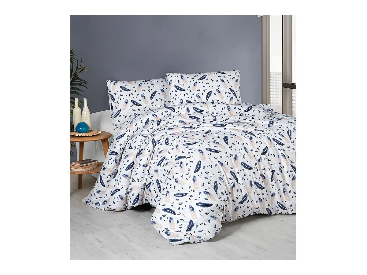 Parure de lit  2 personnes  240x220 cm coton imprimé