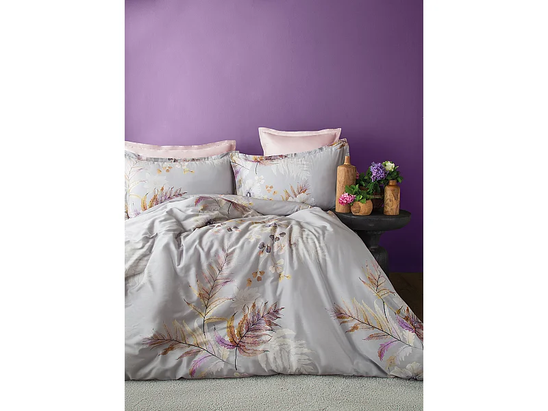 Set letto matrimoniale 240x220 cm+2 federe 63x63 cm in raso di cotone