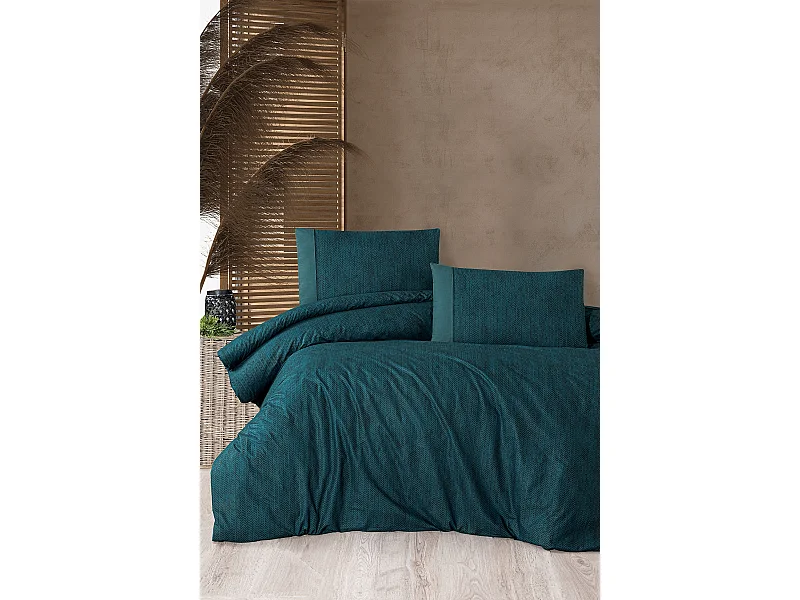 2 persoons beddengoed 240x220 cm+2 kussenslopen 65x65 cm in katoen