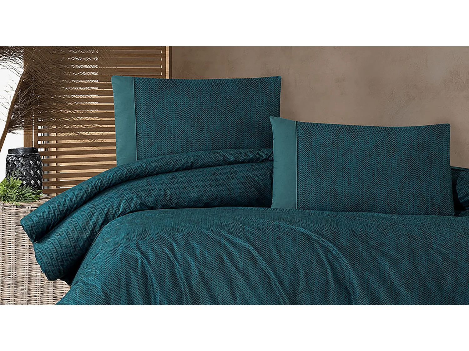 2 persoons beddengoed 240x220 cm+2 kussenslopen 65x65 cm in katoen