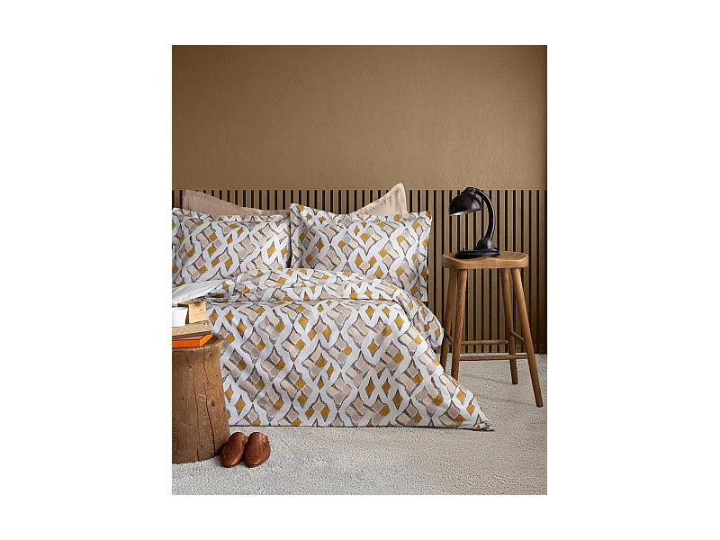 Parure de lit  2 personnes  240x220 cm satin de coton imprimé