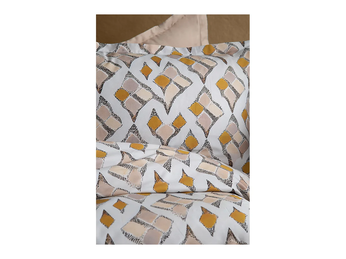 Parure de lit  2 personnes  240x220 cm satin de coton imprimé