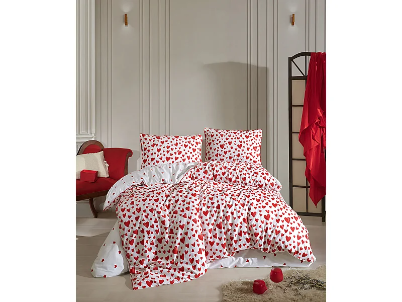 Set letto matrimoniale 240x220 cm+2 federe 65x65 cm 100% cotone