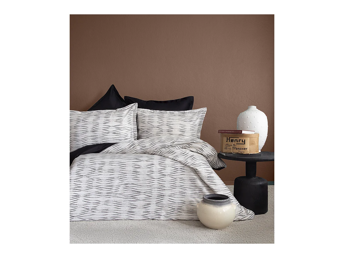 Parure de lit  2 personnes  240x220 cm satin de coton imprimé