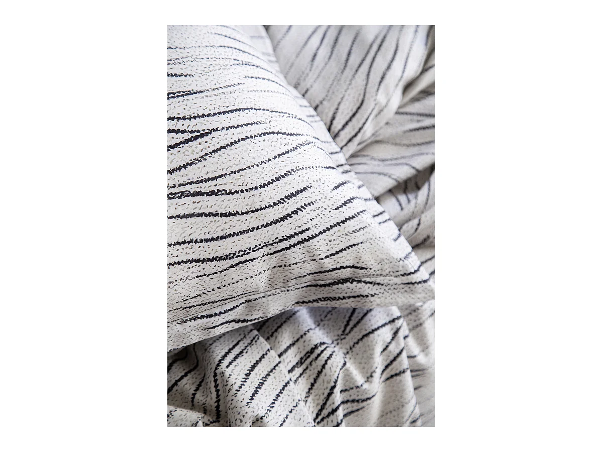 Parure de lit  2 personnes  240x220 cm satin de coton imprimé