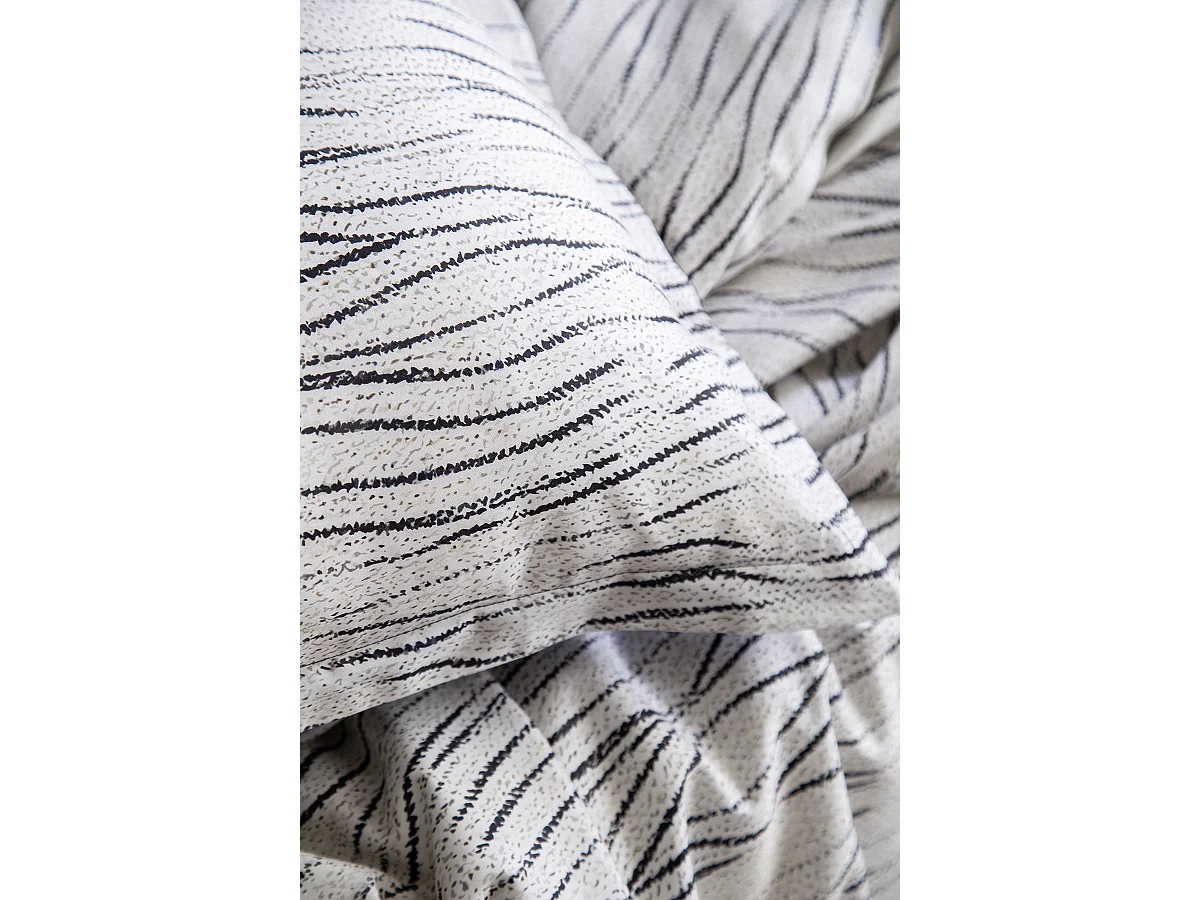 Parure de lit  2 personnes  240x220 cm satin de coton imprimé