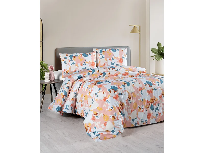 Parure de lit 1 personne 140x200 cm coton imprimé