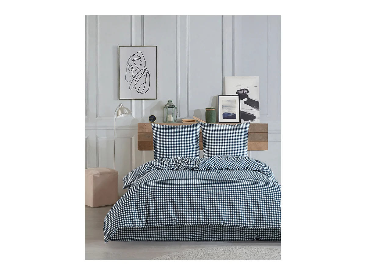 Parure de lit  2 personnes  240x220 cm coton imprimé