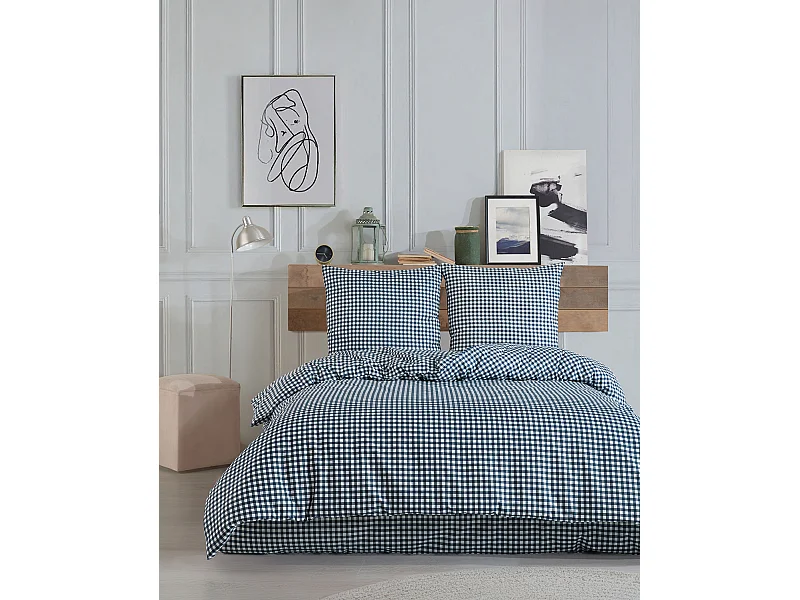 Parure de lit  2 personnes  240x220 cm coton imprimé