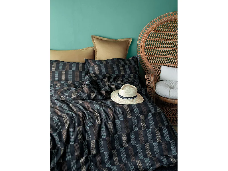 Set letto matrimoniale 240x220 cm+2 federe 63x63 cm in raso di cotone