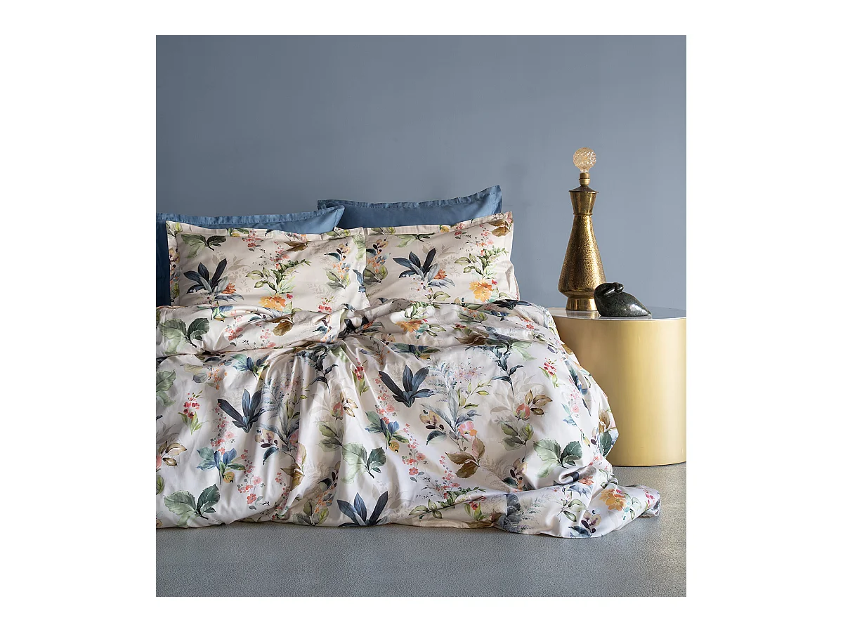 Parure de lit  2 personnes  240x220 cm satin de coton imprimé