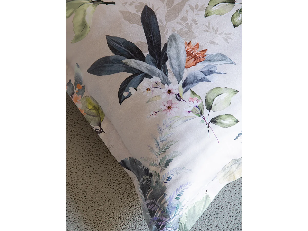 Parure de lit  2 personnes  240x220 cm satin de coton imprimé