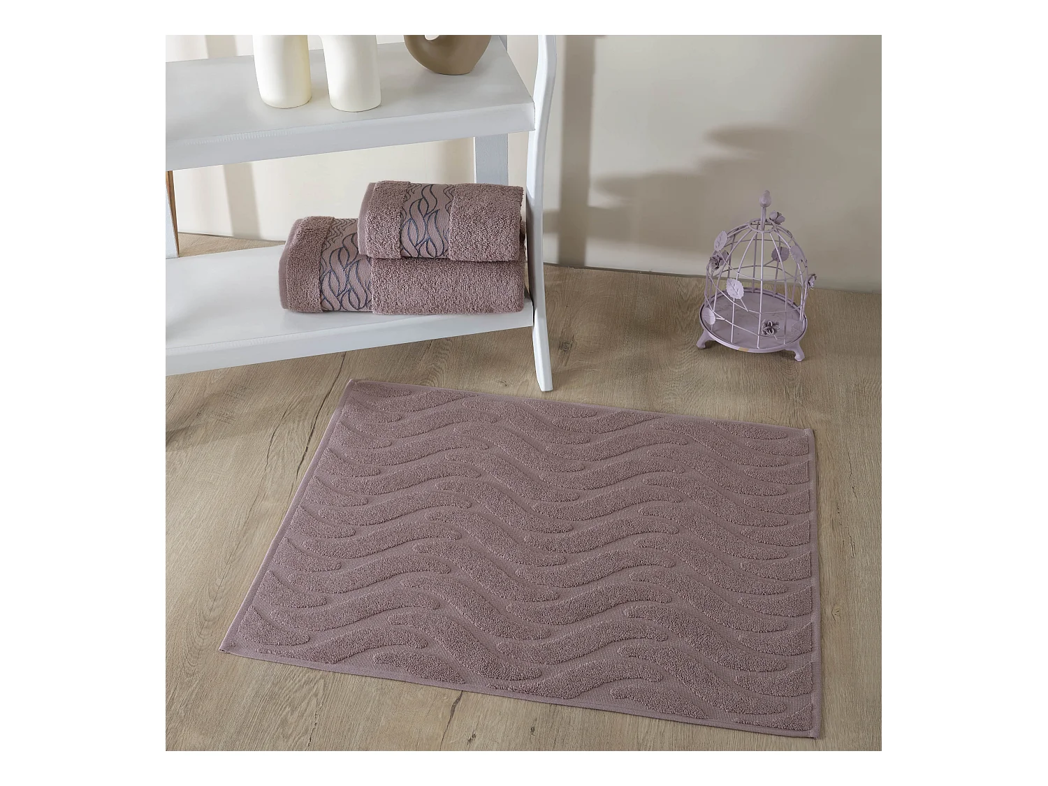 Set de bain éponge 3 pc Serviette 50x90 +70x140  550gr/m2,  50x70 tapis de bain 750gr/m2