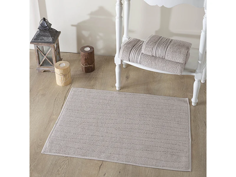 Set de bain éponge 3 pc Serviette 50x90 +70x140  550gr/m2,  50x70 tapis de bain 750gr/m2