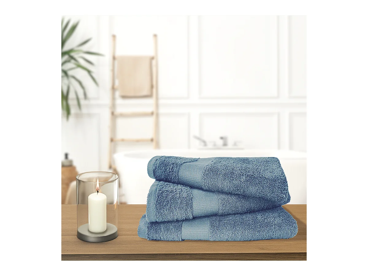 3er-Set Frotteehandtücher 50x90 cm 500 gr/m². 100% Baumwolle