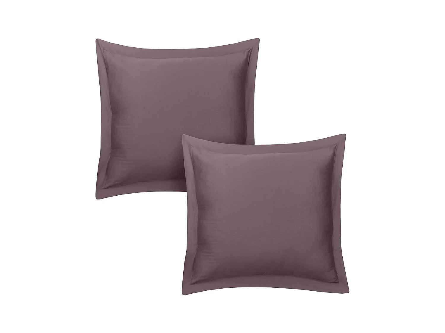 Lot de 2 taies d'oreiller 63x63 cm satin de coton sureau