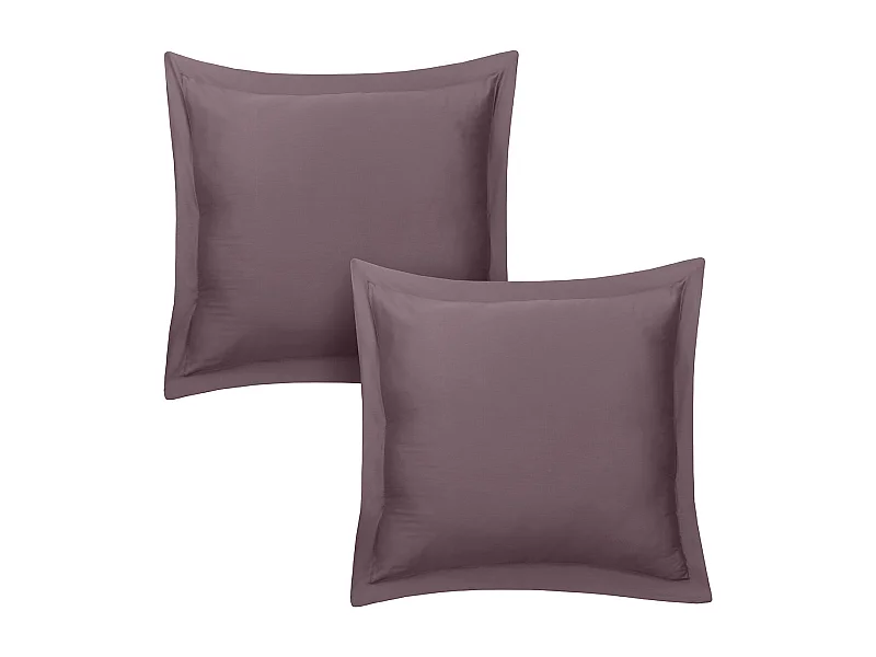 Lot de 2 taies d'oreiller 63x63 cm satin de coton sureau