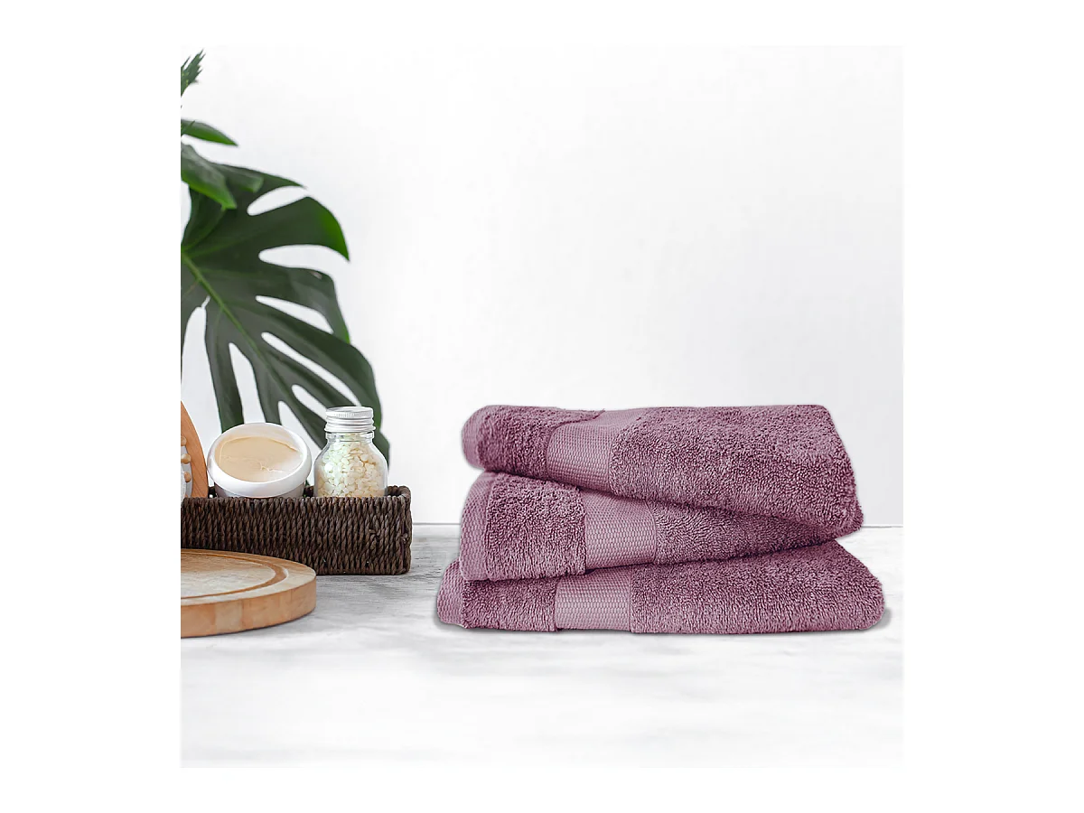 3er-Set Badetücher 70x130 cm 500 gr/m². 100% Baumwolle