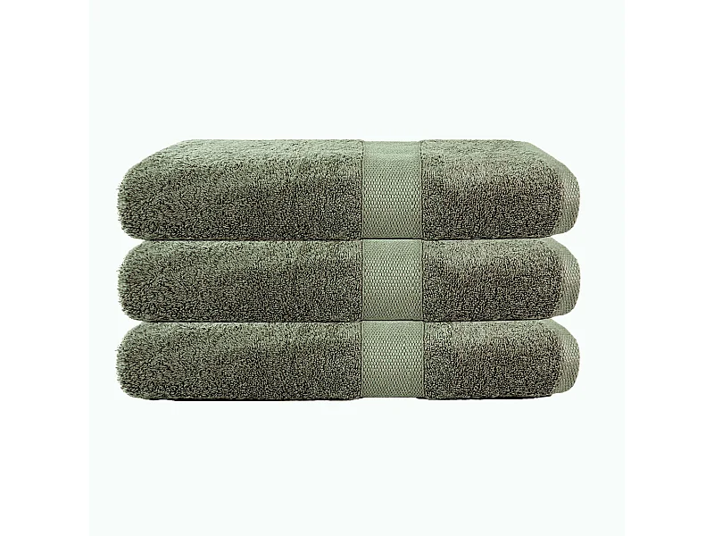 Lot de 3 maxi draps de bain 100x150 cm 500 gr/m2 100% coton