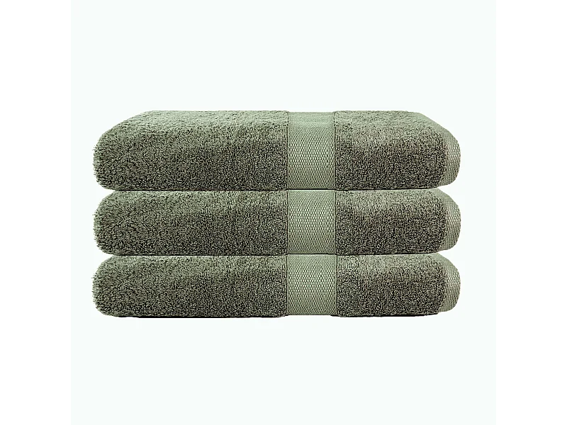 Set di 3 teli da bagno grandi 100x150 cm 500  g/m² 100% cotone