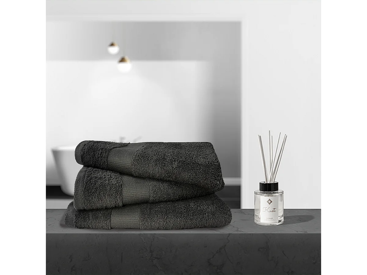 Lot de 3 draps de bain 70x130 cm 500 gr/m2 100% coton