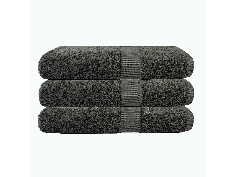 Lot de 3 draps de bain 70x130 cm 500 gr/m2 100% coton