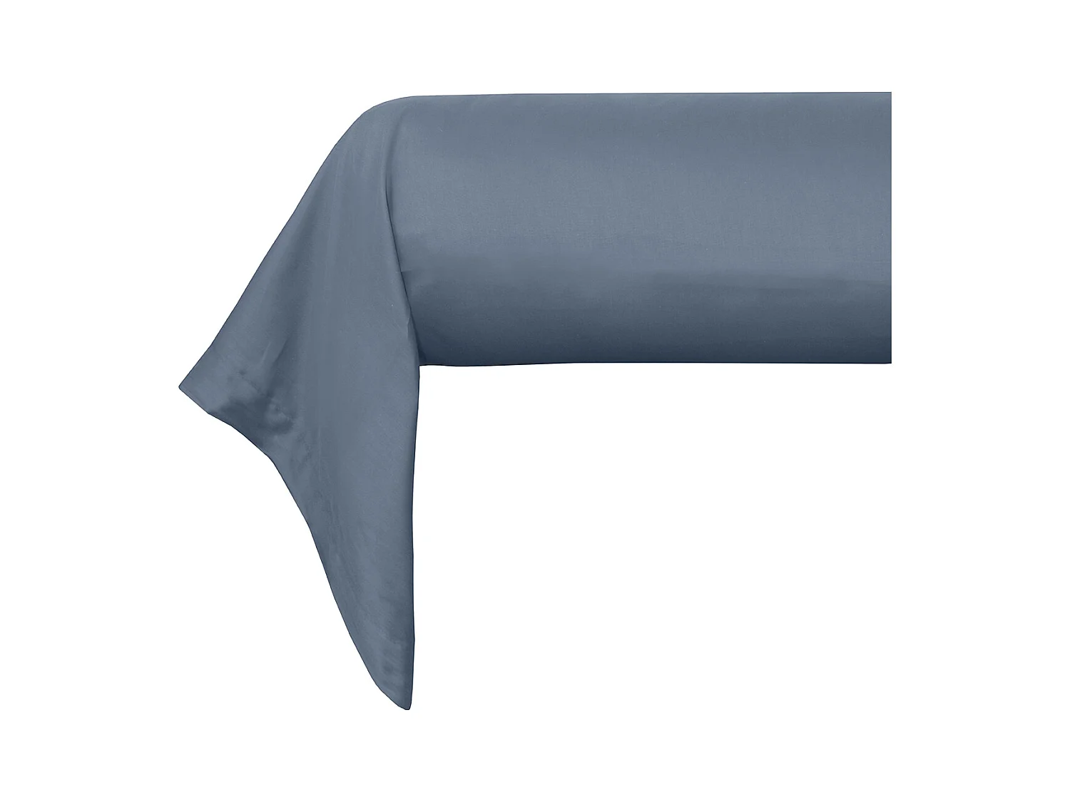 Taie de traversin 86x185 cm satin de coton bleu