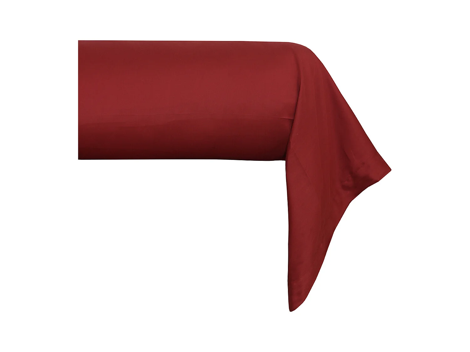 Taie de traversin 86x185 cm satin de coton bordeaux