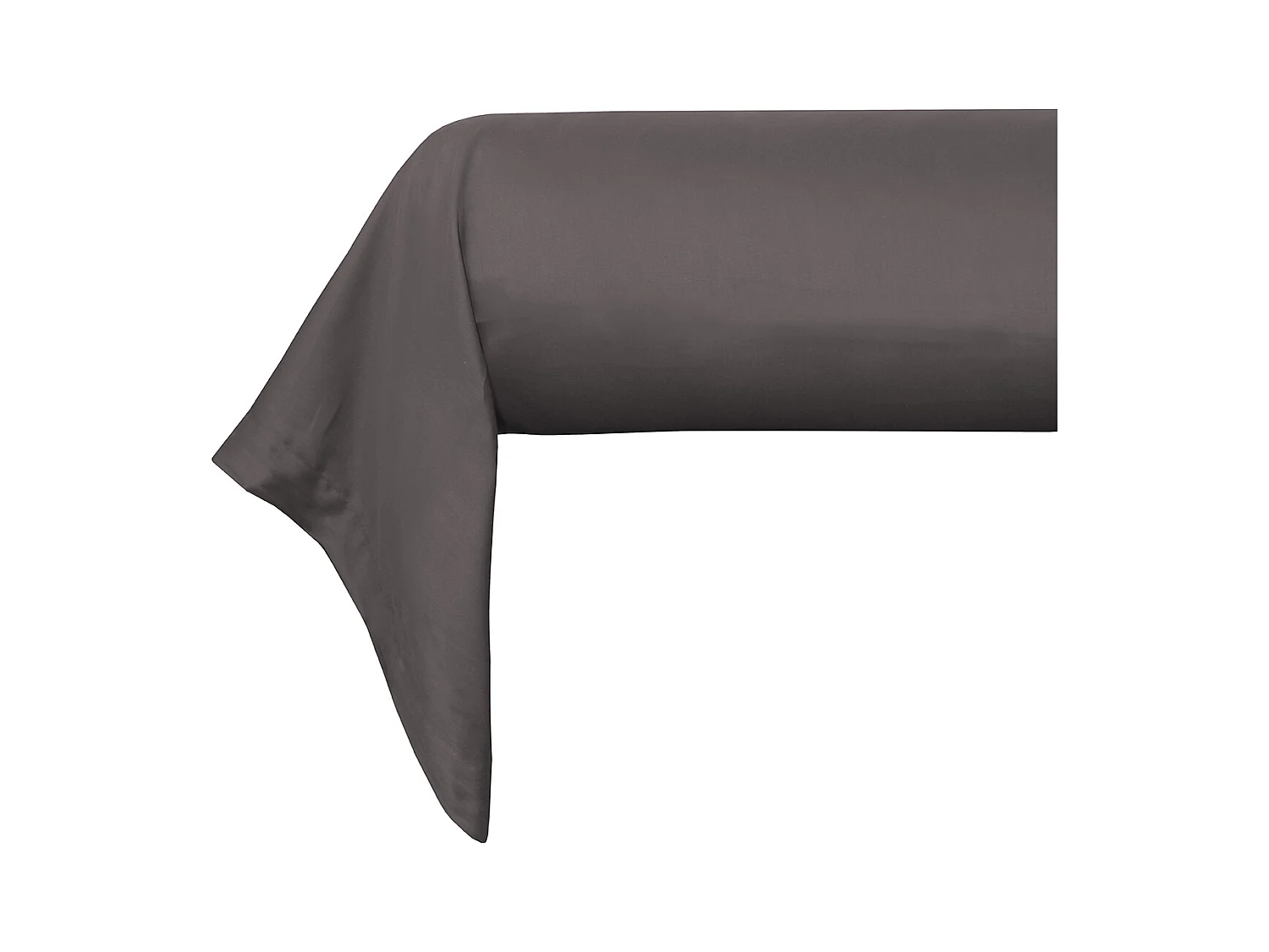 Taie de traversin 86x185 cm satin de coton anthracite