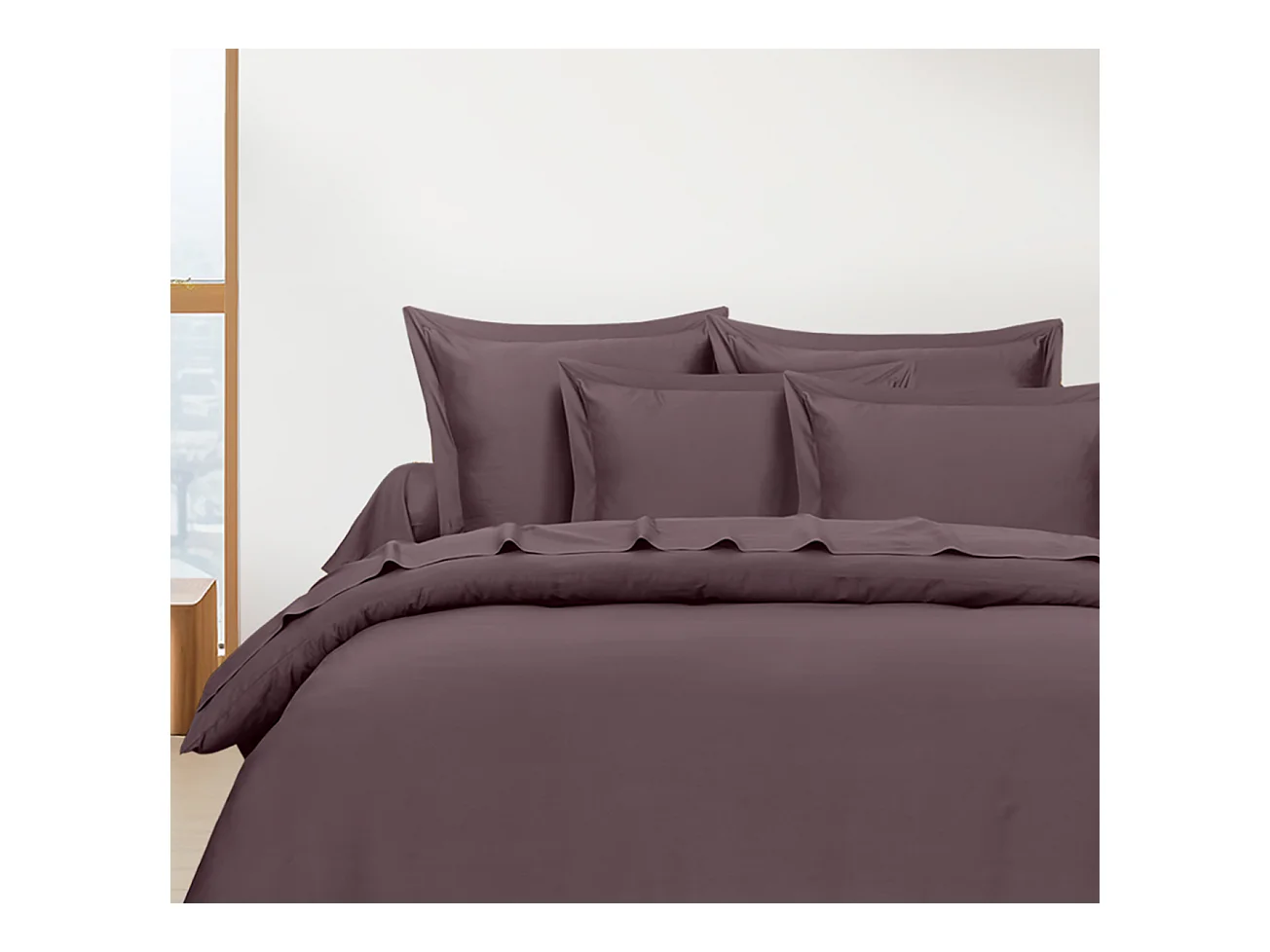 Housse de couette 260x240 cm 2 personnes satin de coton sureau