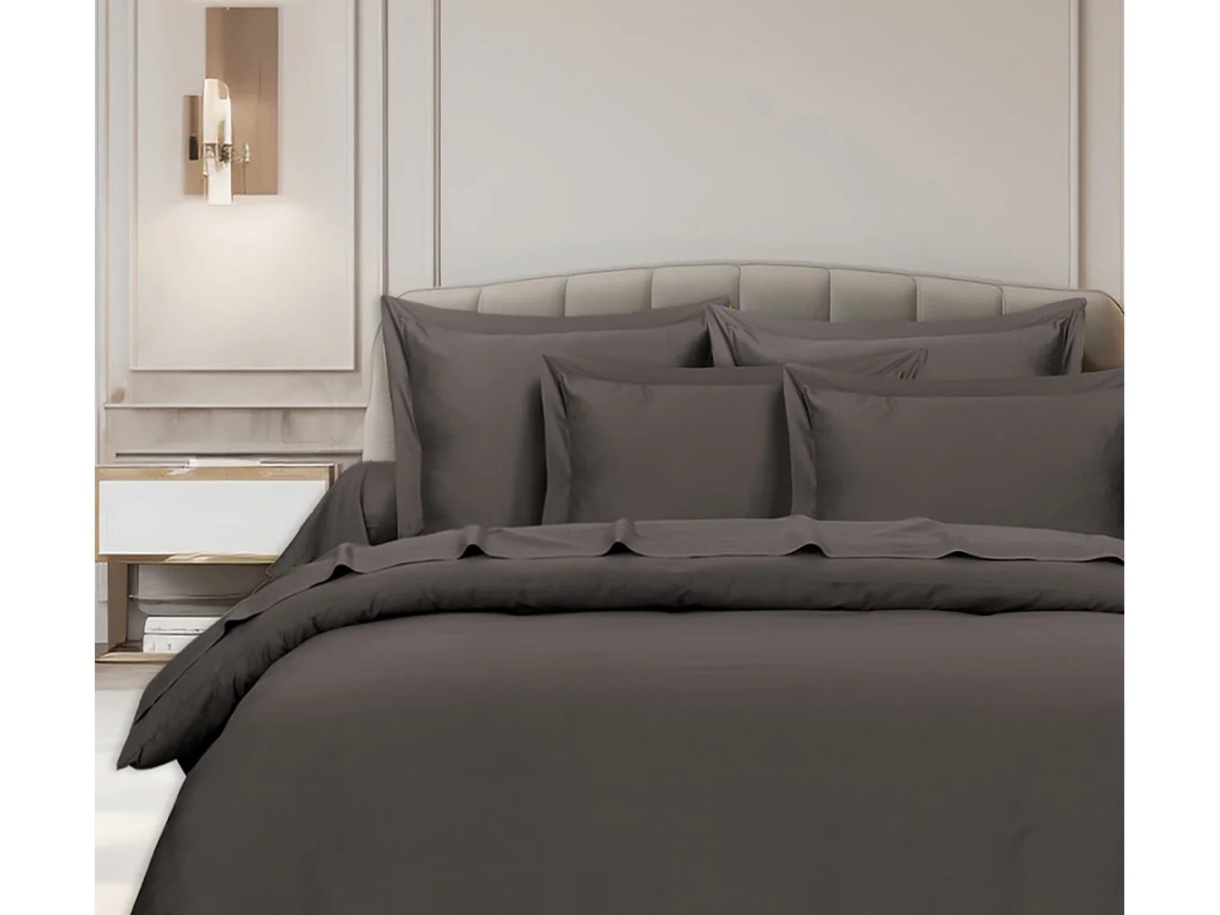 Dekbedovertrek voor 2 personen katoensatijn 240x220 cm